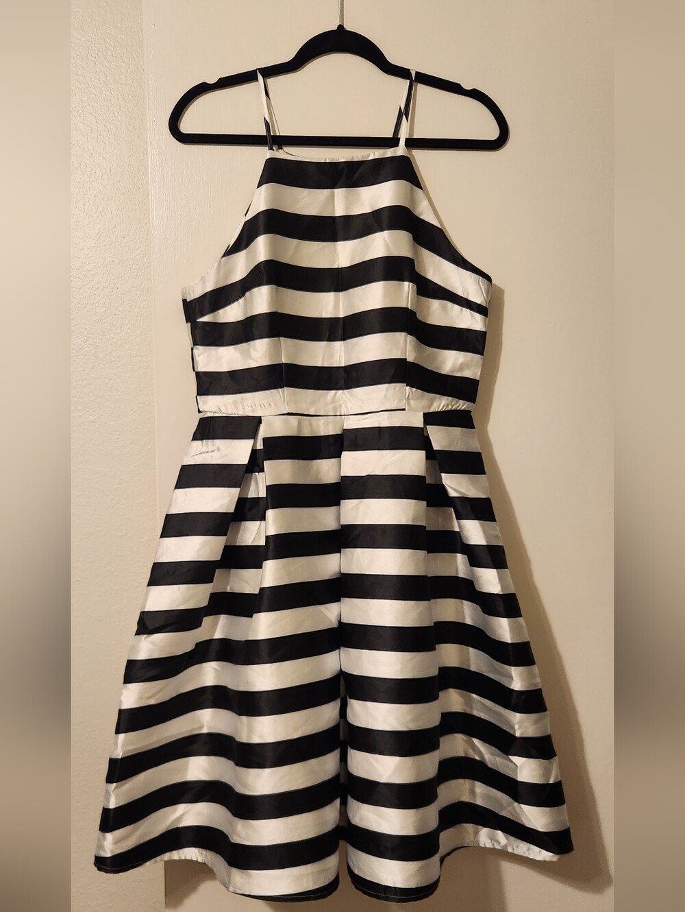 A'gaci Black and White Striped Dress